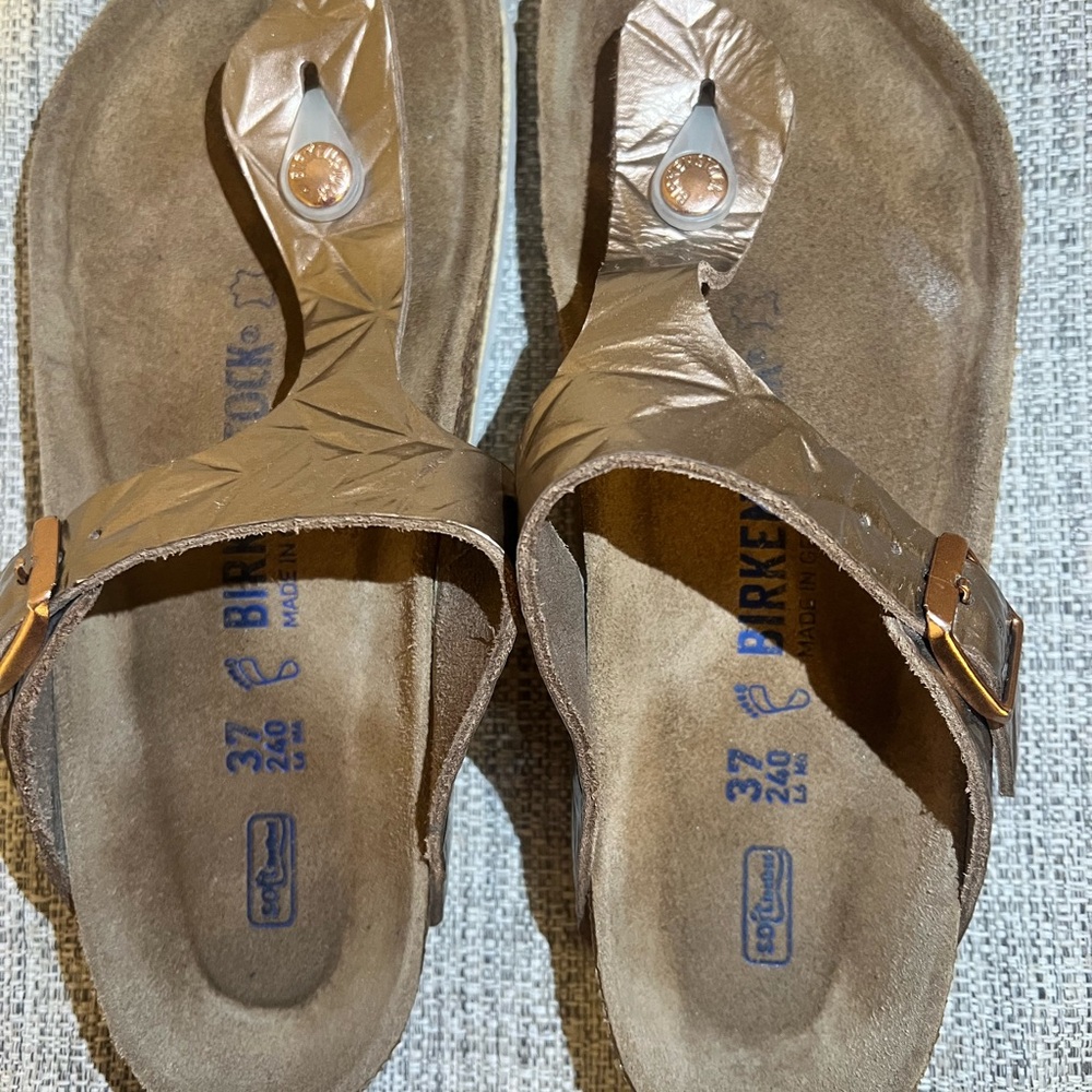 Birkenstock Rose Gold Thongs